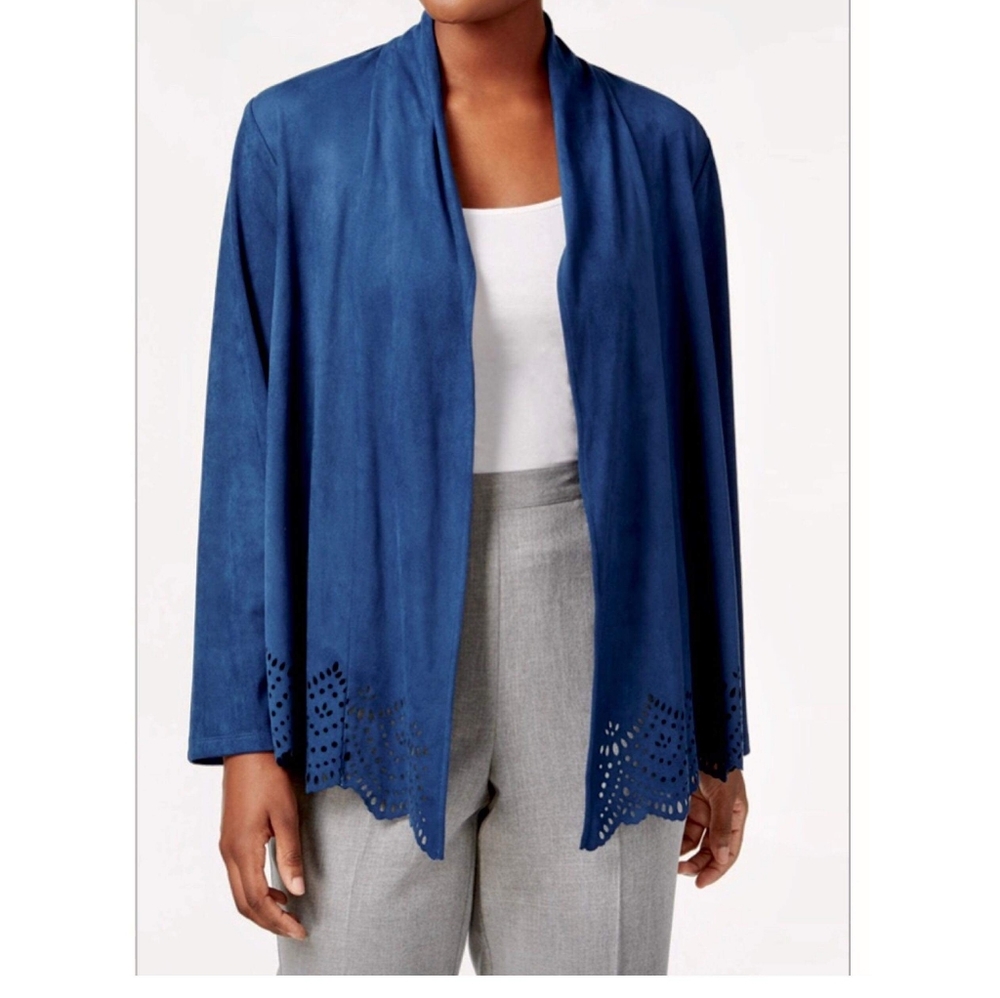 Alfred dunner NWT petite open cardigan peach skin